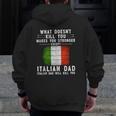 Italy Dad For Men Father's Day Tank Top Zip Up Hoodie Back Print
