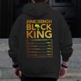 Junenth Black King Melanin Dad Fathers Day Men Father's Zip Up Hoodie Back Print
