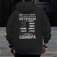 I Love More Than A Veteran Is Being Grandpa Army Pride Zip Up Hoodie Back Print