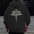 Man Of God Husband Dad Happy Father's Day Proud Christian Zip Up Hoodie Back Print