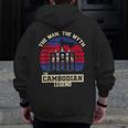 The Man The Myth The Cambodian Legend Dad Zip Up Hoodie Back Print