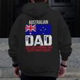 Mens Australian Dad Australia Flag For Father's Day Zip Up Hoodie Back Print