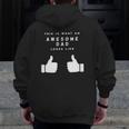 Mens This Is What An Awesome Dad Looks Like Fathers Day Zip Up Hoodie Back Print