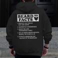 Mens Beard Facts Protects Ageing Makes Manly Bearded Dad Zip Up Hoodie Back Print