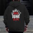 Mens The Best Dads Are Born In June 1944 Ver2 Zip Up Hoodie Back Print