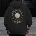Mens Best Granddad By Par Golf Lover Sports Father's Day Zip Up Hoodie Back Print
