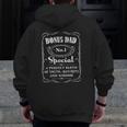 Mens Bonus Dad No1 Special A Perfect Blend Of Youth Zip Up Hoodie Back Print
