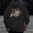 Mens Camouflage Daddy Bear Family Camo Hunting Papa Bear Zip Up Hoodie Back Print Mens Camouflage Daddy Bear Family Camo Hunting Papa Bear Zip Up Hoodie Back Print