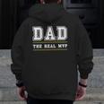 Mens Dad The Real Mvp Father's Day Zip Up Hoodie Back Print