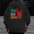 Mens This Dad Rocks Desi For Cool Father Rock And Roll Music Zip Up Hoodie Back Print