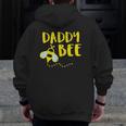 Mens Daddy Bee Family Matching Beekeeping Dad Papa Men Zip Up Hoodie Back Print