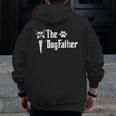 Mens The Dogfather German Shepherd Dog Dad Tshirt Father's Day Zip Up Hoodie Back Print