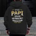 Mens Dad Tee It's A Papi Thing You Wouldn't Understand Zip Up Hoodie Back Print
