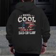 Mens For Father's Day Tee Fishing Reel Cool Dad-In Law Zip Up Hoodie Back Print