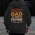 Mens God ed Me Two Titles Dad And Pepaw I Rock Them Both Zip Up Hoodie Back Print