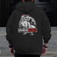 Mens Grandadsaurusrex Dinosaur Father's Day For Grandpa Zip Up Hoodie Back Print