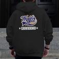 Mens Granddad Fathers Day Worlds Best Zip Up Hoodie Back Print