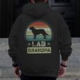 Mens Lab Grandpa Father's Day Labrador Grandfather Zip Up Hoodie Back Print