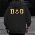 Mens Masonic Dad Father's Day Freemason Zip Up Hoodie Back Print