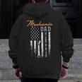 Mens Mechanic Dad Like A Normal Dad Only Cooler Usa Flag Zip Up Hoodie Back Print