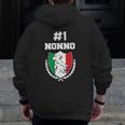Mens Number One Nonno Italian Grandfather Grandpa Zip Up Hoodie Back Print