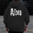 Mens Hispanic Latino Grandfather Nickname Abu For Abuelo Zip Up Hoodie Back Print