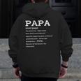 Mens Papa Definition Noun Nutrition Father's Day Grandpa Zip Up Hoodie Back Print Mens Papa Definition Noun Nutrition Father's Day Grandpa Zip Up Hoodie Back Print