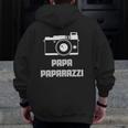 Mens Papa Paparazzi Retro Camera Photography Zip Up Hoodie Back Print