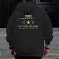 Mens Proud Army Father-In-Law Camouflage Graphics Army Zip Up Hoodie Back Print