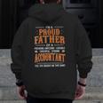 Mens Proud Father Of An Accountant Bought This Zip Up Hoodie Back Print