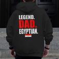 Mens Storecastle Legend Dad Egyptian Egypt Flag Gifsthirt Zip Up Hoodie Back Print