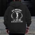Mens Never Underestimate A Grandpa Who Loves Golf Born September Zip Up Hoodie Back Print