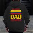 Mens Vintage Colombian Dad Colombia Flag For Father's Day Zip Up Hoodie Back Print