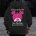 Mickey Mouse Pumpkin In October We Wear Pink For My Dad Breast Cancer Awareness Zip Up Hoodie Back Print