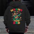 Nacho Average Dad Dabbing Cactus Mexican Family Zip Up Hoodie Back Print