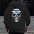 Nationality Country Origin Skull Flag Nicaragua Zip Up Hoodie Back Print