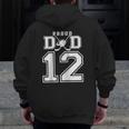 Number 12 Custom Proud Hockey Dad Personalized Zip Up Hoodie Back Print