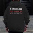 Old-School Dad I Don’T Co-Parent With The Government Zip Up Hoodie Back Print