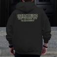 Old Vintage School Dad I Don't Co-Parent With The Government For Dad Zip Up Hoodie Back Print