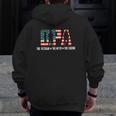 Opa The Veteran The Myth The Legend For Dad Fathers Day Zip Up Hoodie Back Print