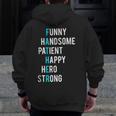 Original Father's Day Father Acronym Best Dad 1 Zip Up Hoodie Back Print
