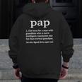 Pap Grandpa Definition Best Pap Grandfather Dad Zip Up Hoodie Back Print