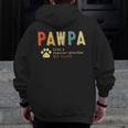 Pawpa Defintion Dog Grandpa Zip Up Hoodie Back Print