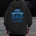 Police Dad Los Angeles California For Father Zip Up Hoodie Back Print