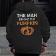 Pregnant Halloween Costume For Dad Expecting Lil Pumpkin Zip Up Hoodie Back Print