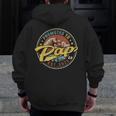 Promoted To Pap 2023 For New Dad First Time Zip Up Hoodie Back Print