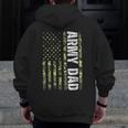 Proud Army Dad United States Usa Flag For Father's Day Zip Up Hoodie Back Print