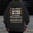 Proud Father In Law From An Awesome Daughter In Law Zip Up Hoodie Back Print