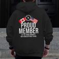 Proud Member Of Fringe Minority America And Canada Together Zip Up Hoodie Back Print