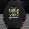 Proud Pawpaw Of A Class Of 2022 Graduate Senior Zip Up Hoodie Back Print